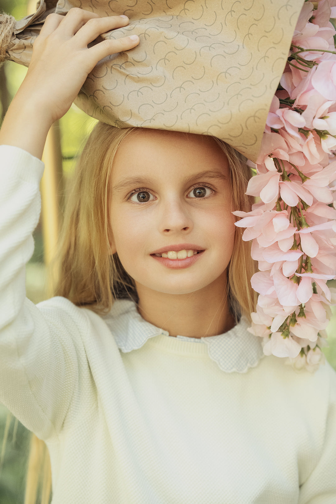 shirt l/s micro checkered blouse - sand-305