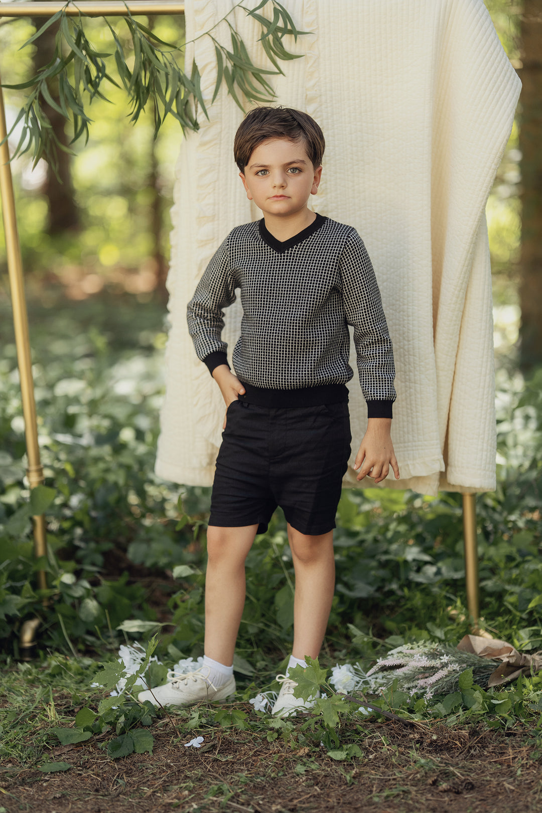 shorts linen - black-9