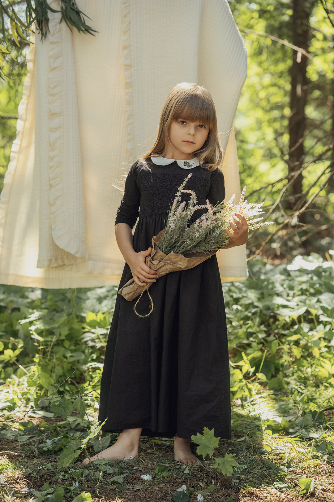 black smock maxi dress Bishop + Young