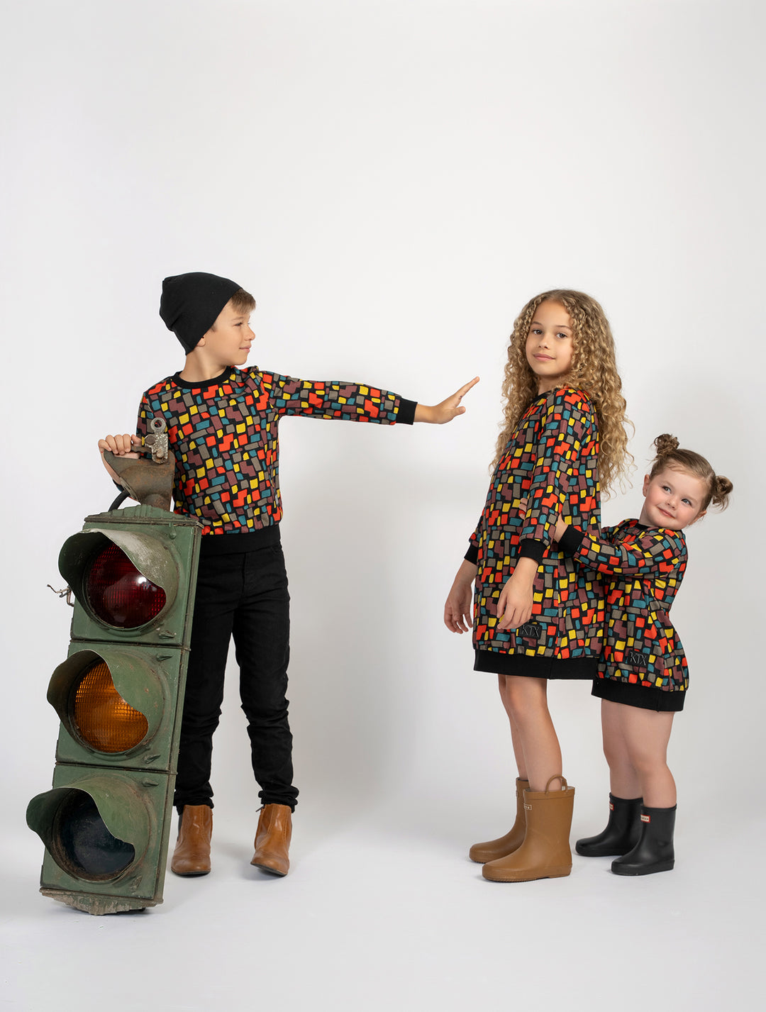 dress raw edge back zip detail sweatshirt - multi