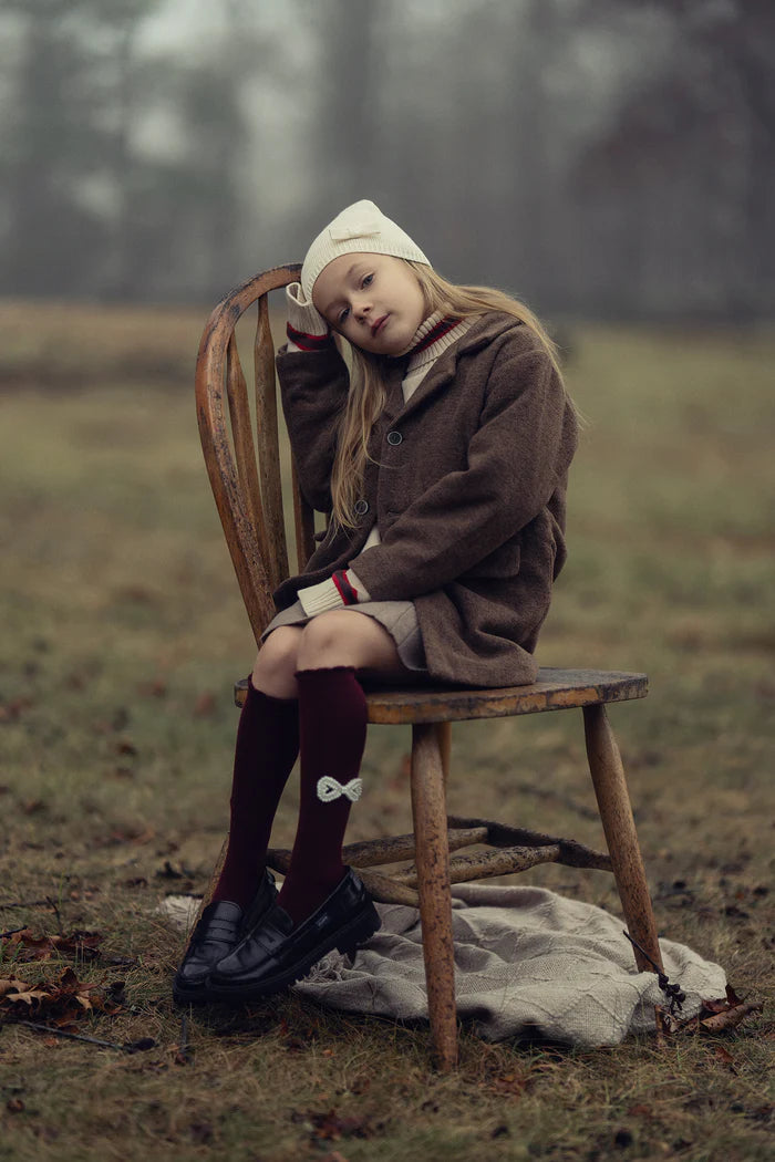 hat knit bow beanie - black-9