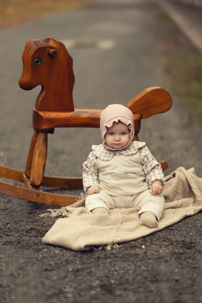 hat ruffle balaclava - mauve-203