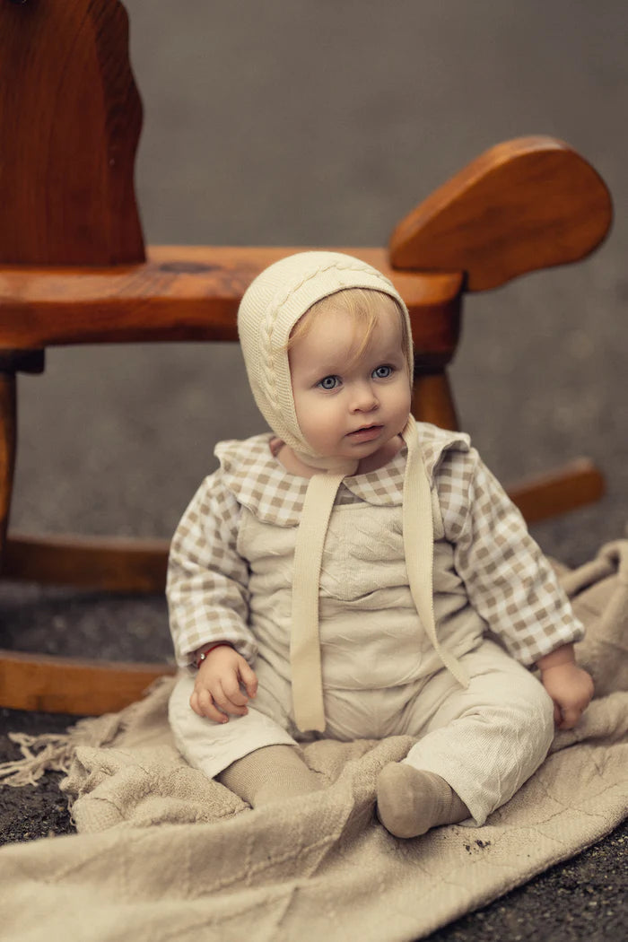 bonnet front cable knit - vanilla-63