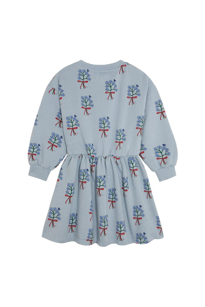 dress bouquet print waisted sweatshirt - light blue