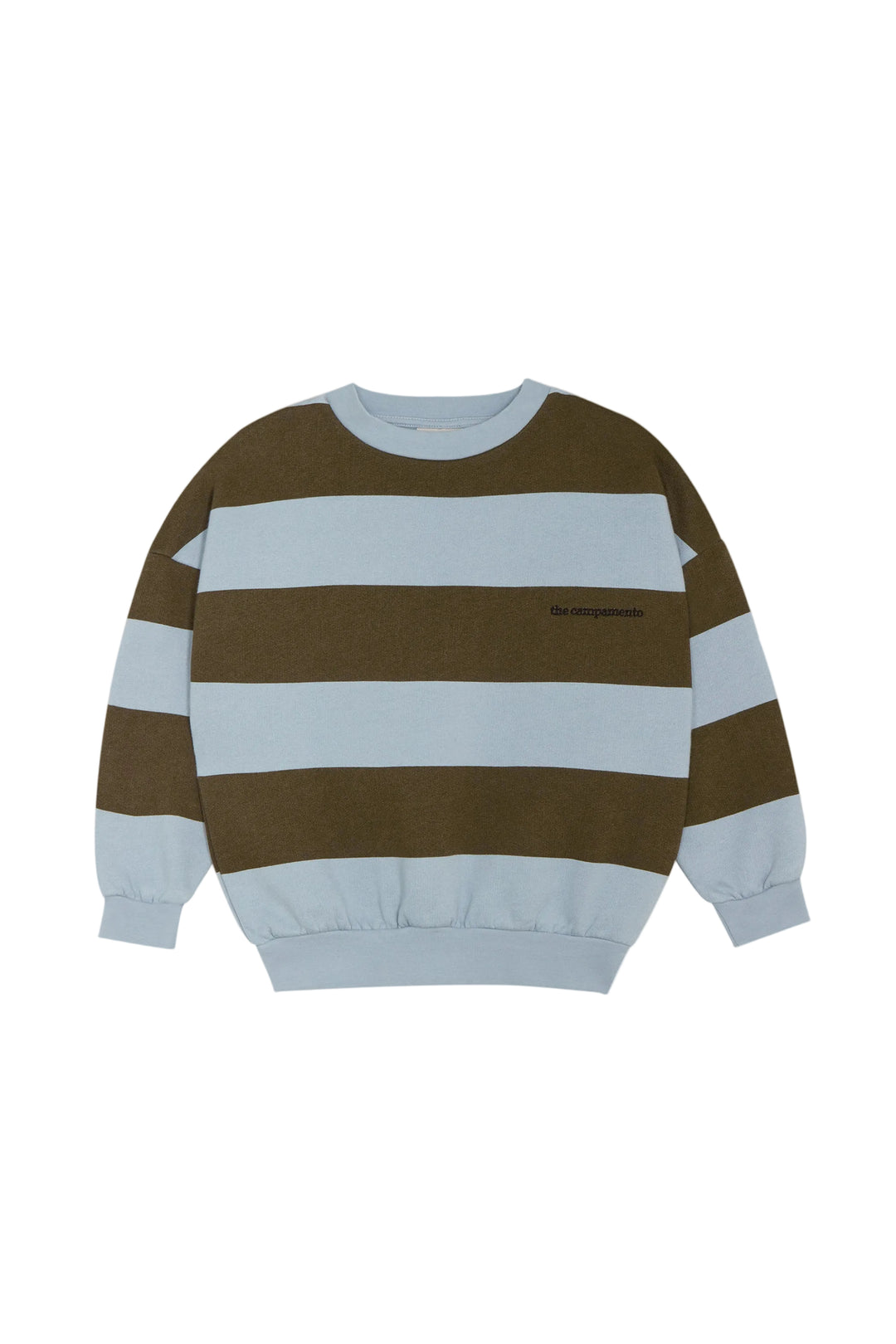top l/s striped logo sweatshirt - green/light blue