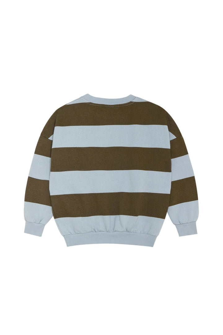 top l/s striped logo sweatshirt - green/light blue