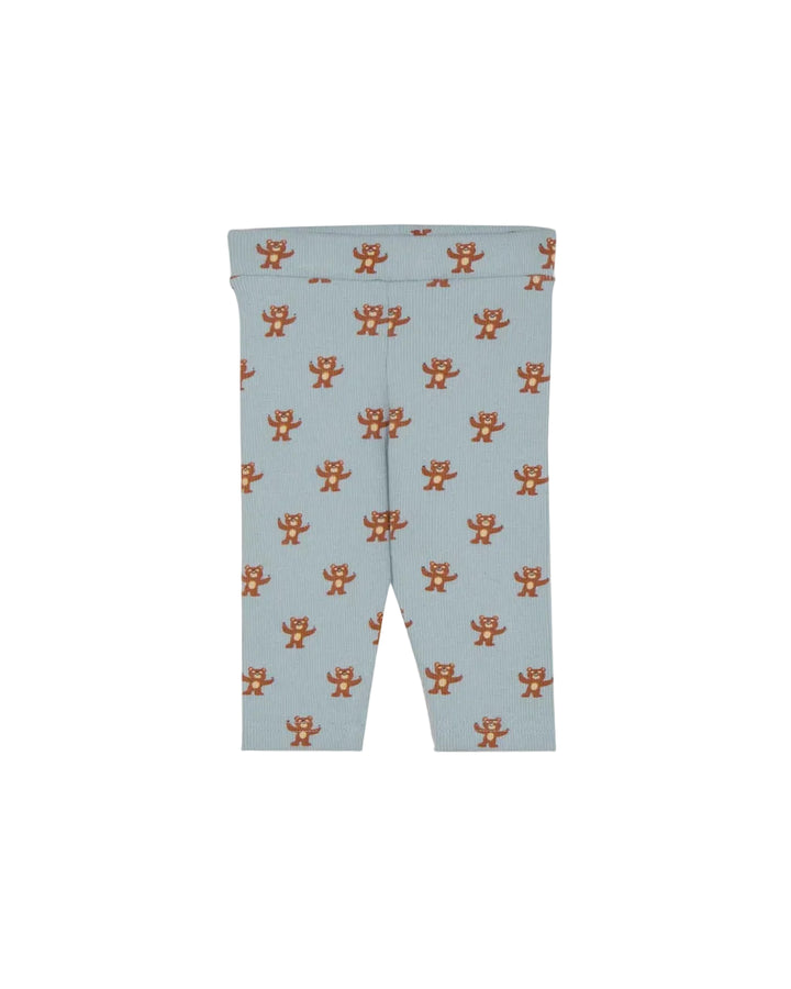 set outfit teddy printed sweatshirt and leggings - light blue