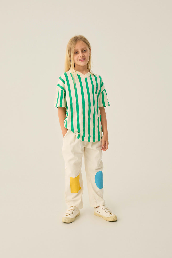 polo s/s striped - green