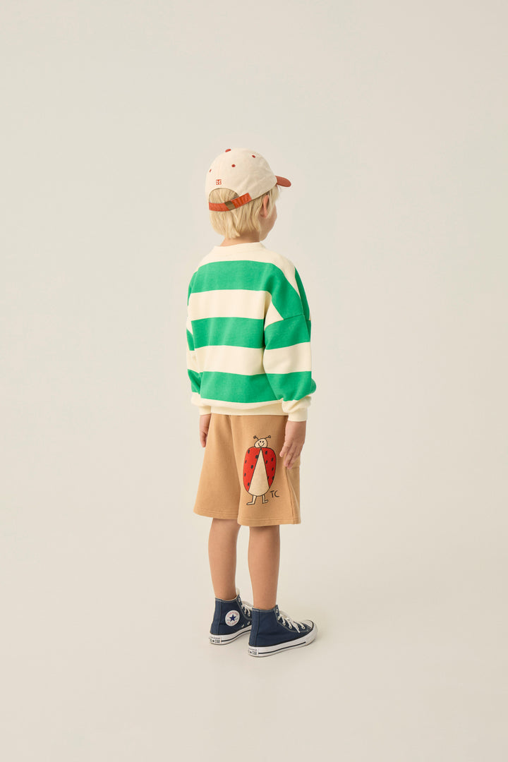 top l/s striped logo sweatshirt - green