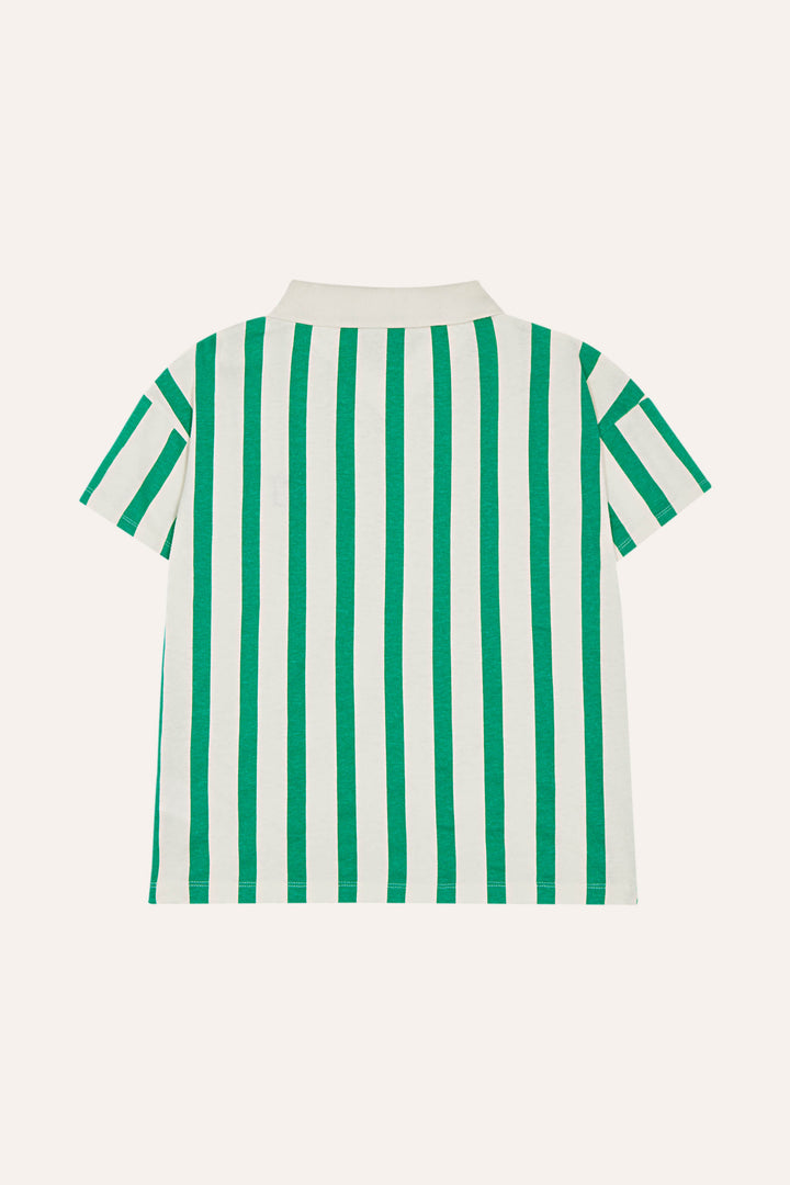 polo s/s striped - green