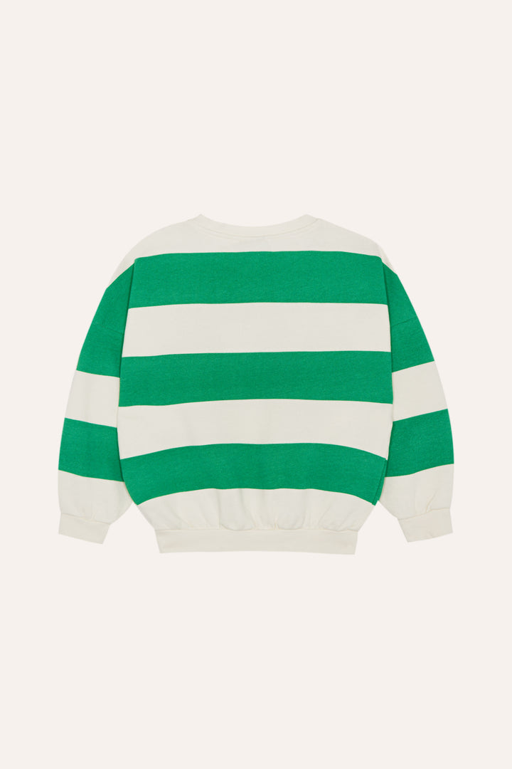 top l/s striped logo sweatshirt - green