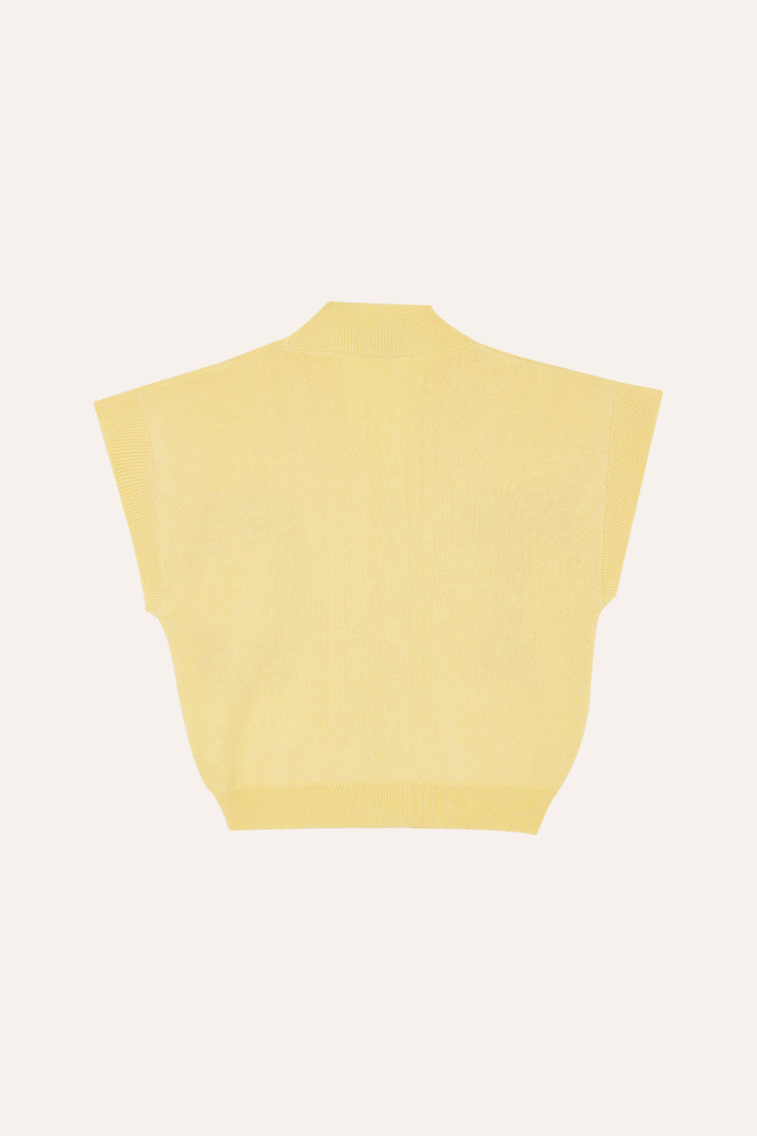 top s/s big logo knit cardigan - yellow