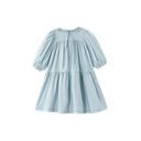 tiered puff sleeve dress - blue