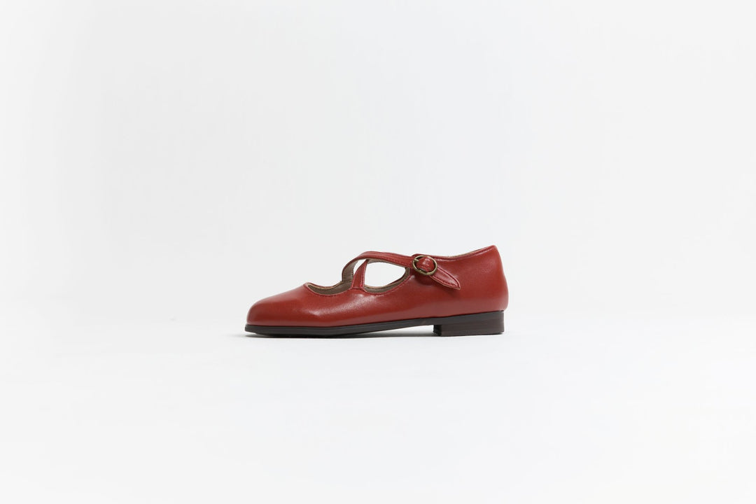 shoes crossover strap - tomato