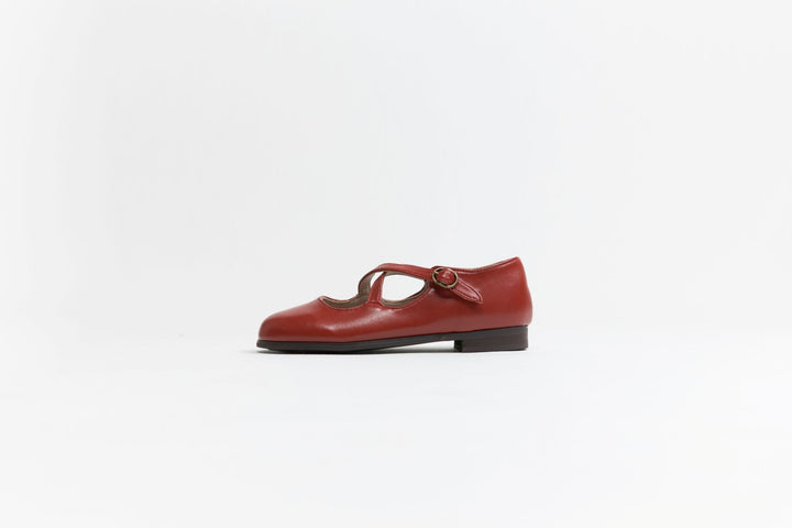 shoes crossover strap - tomato