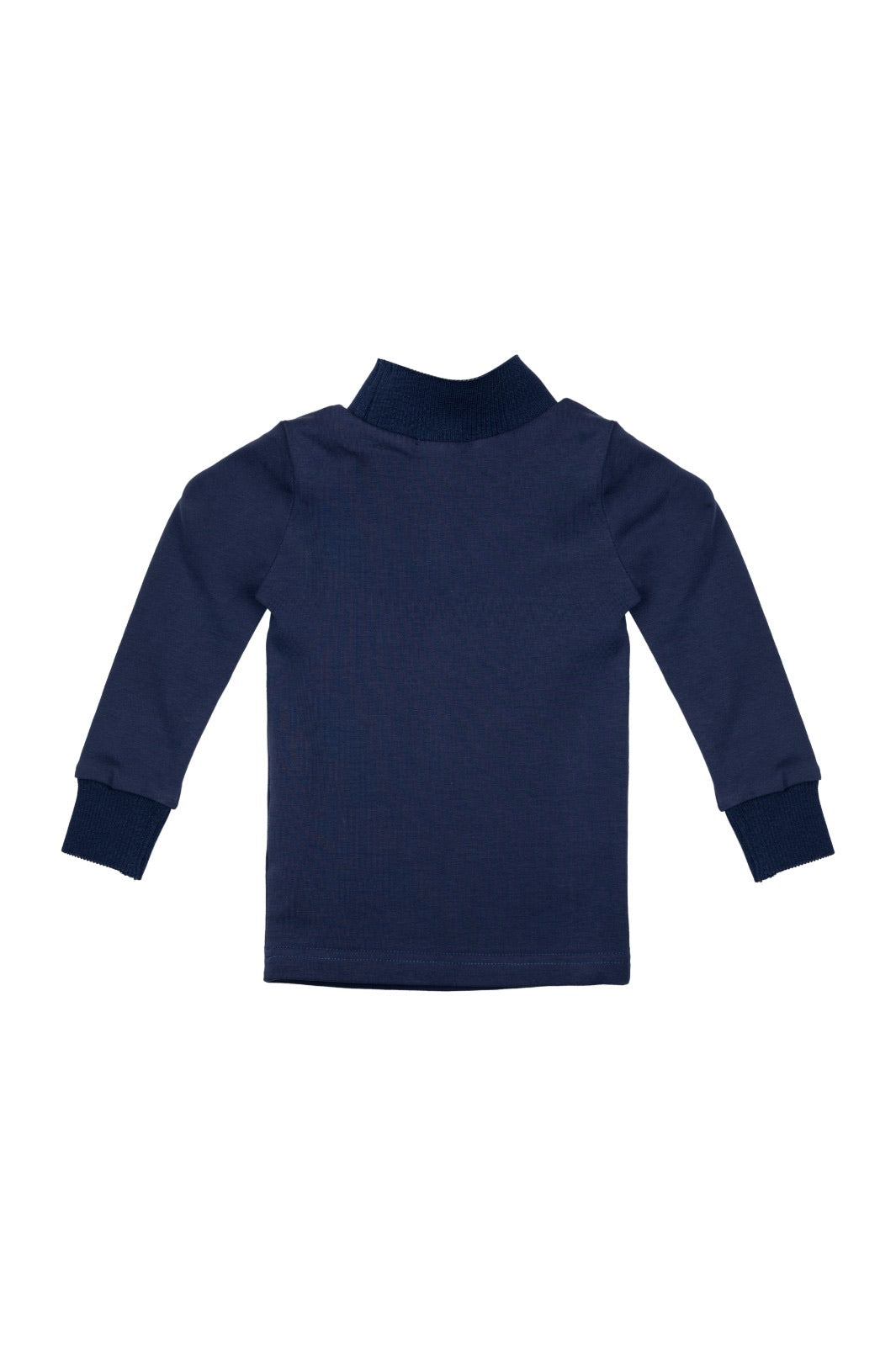 top l/s turtleneck with label - navy
