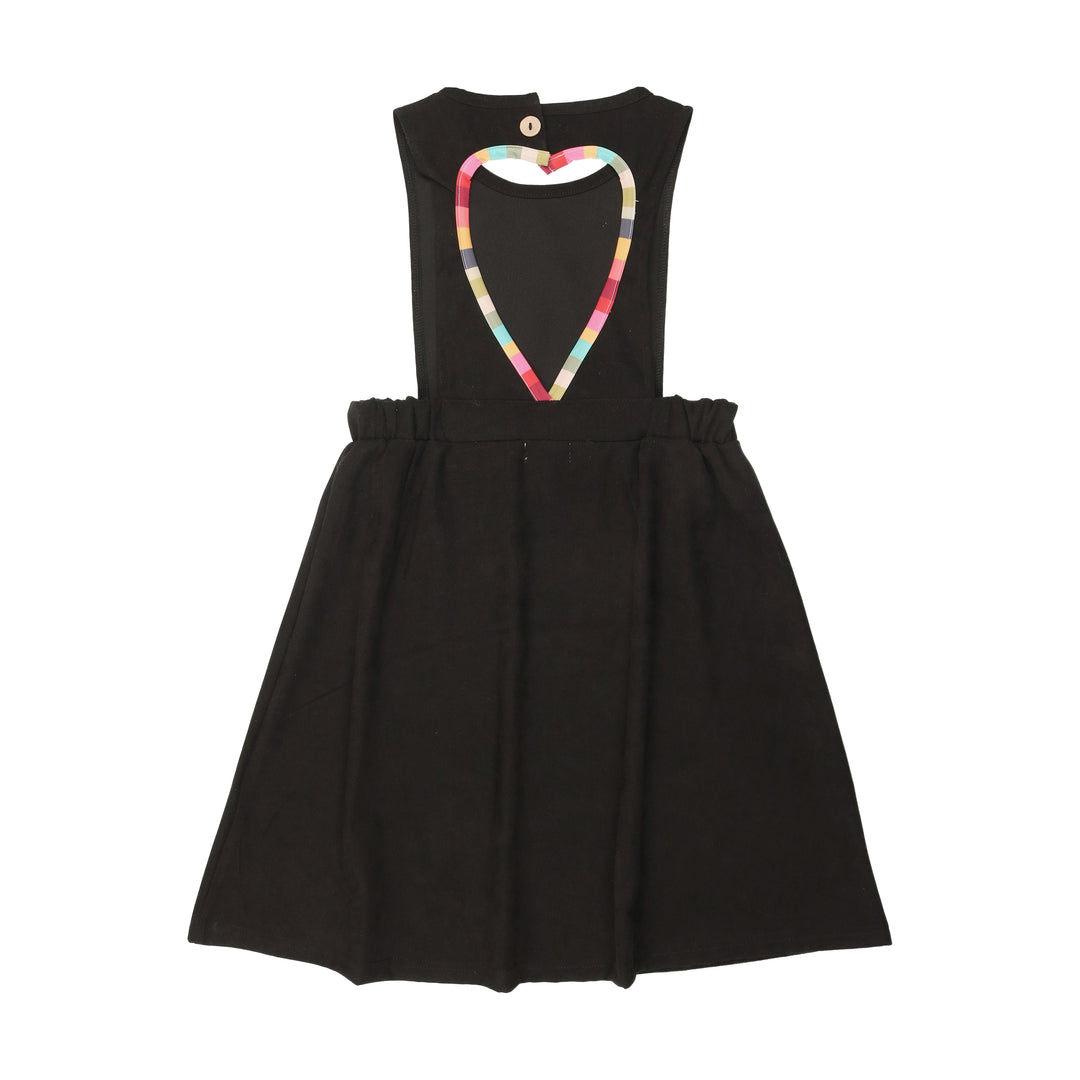 dress multi heart back jumper - black