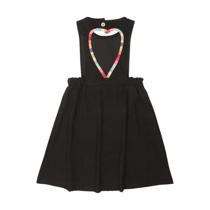dress multi heart back jumper - black