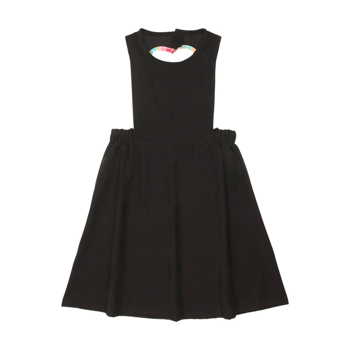 dress multi heart back jumper - black
