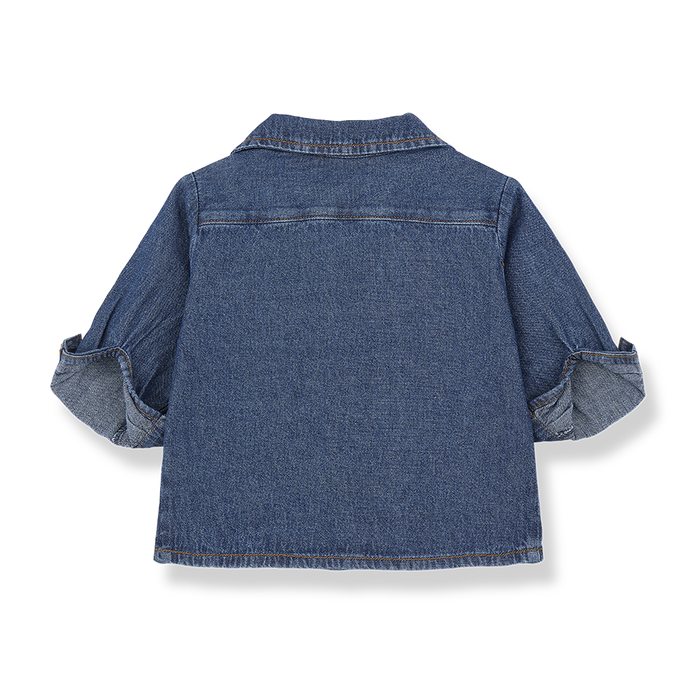shirt l/s double pockets - denim