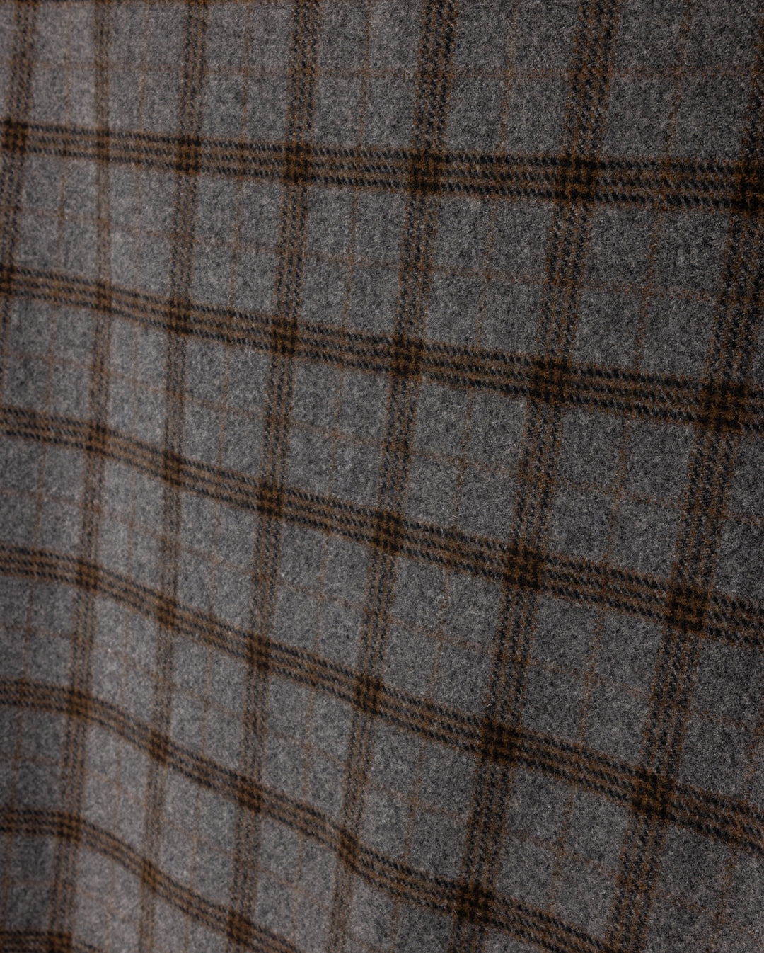 skirt midi wool plaid - grey