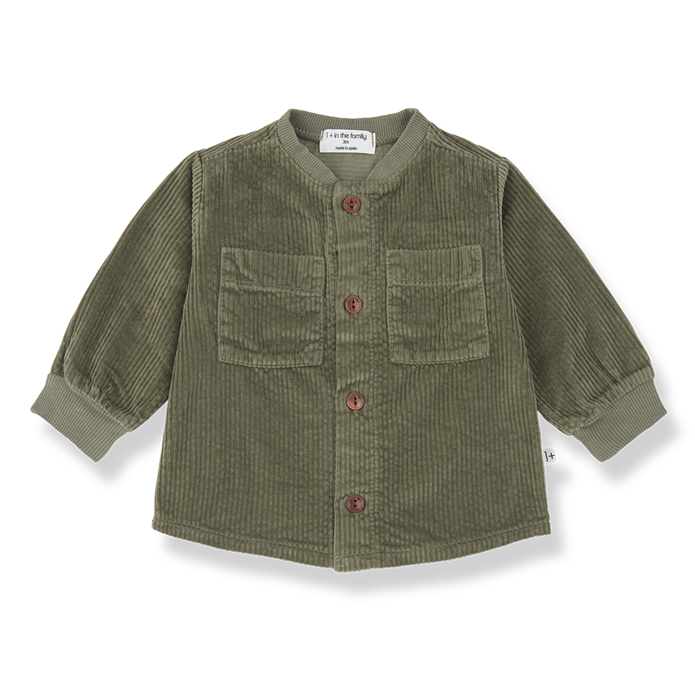 shirt l/s corduroy pocket - khaki