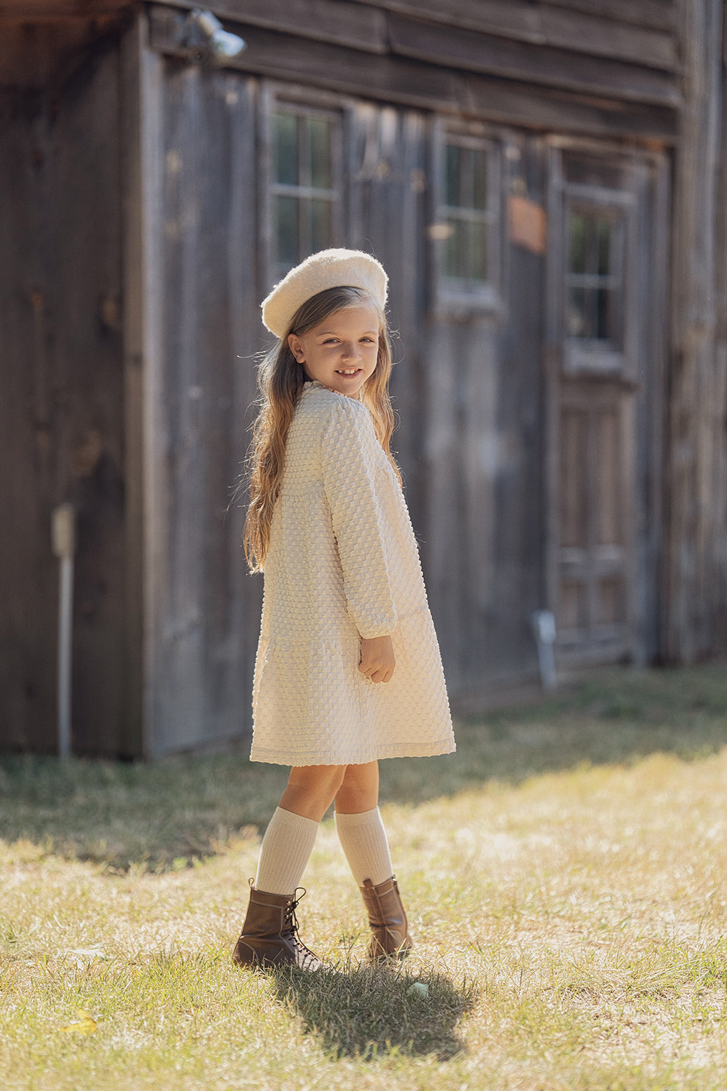 dress tiered crepe - cream