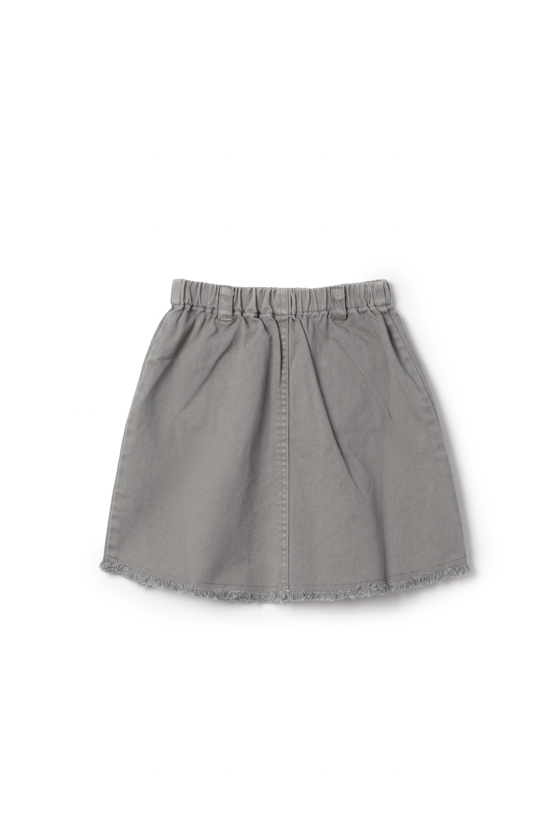skirt denim scalloped pocket - grey