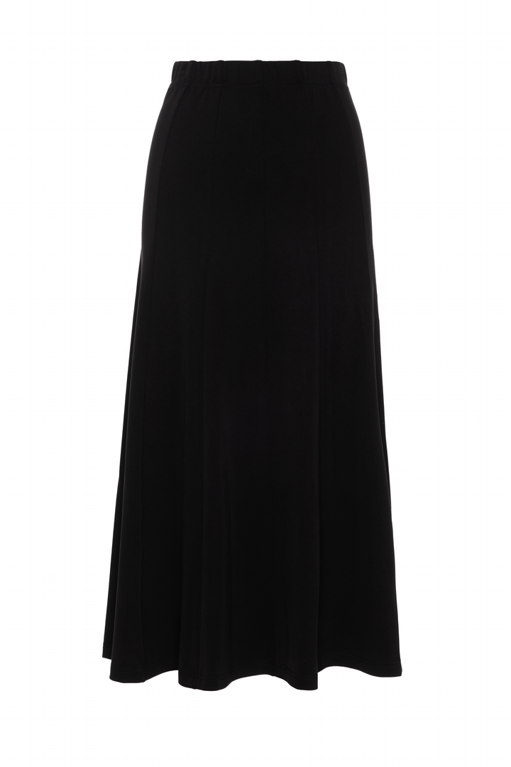 skirt midi buckle waist - black