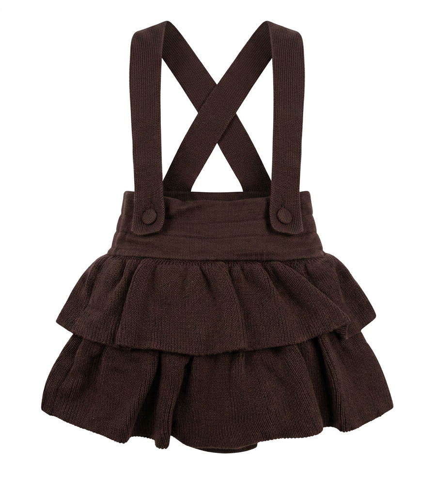one piece knit ruffle bubble romper - wine