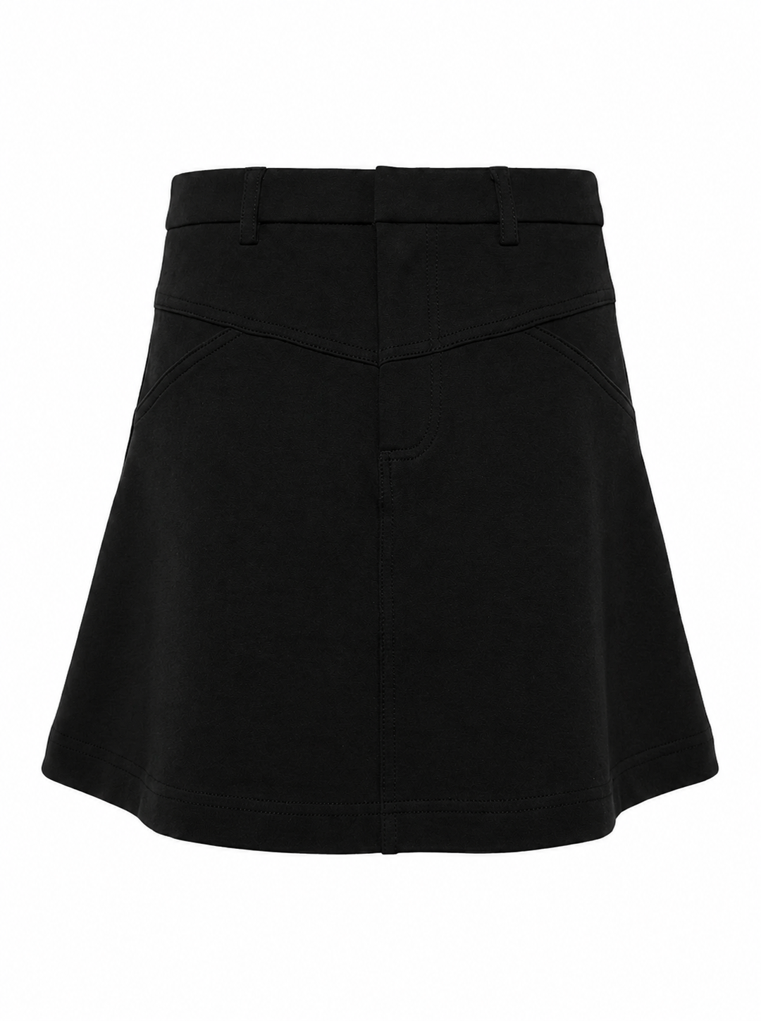 skirt cotton pocket - black