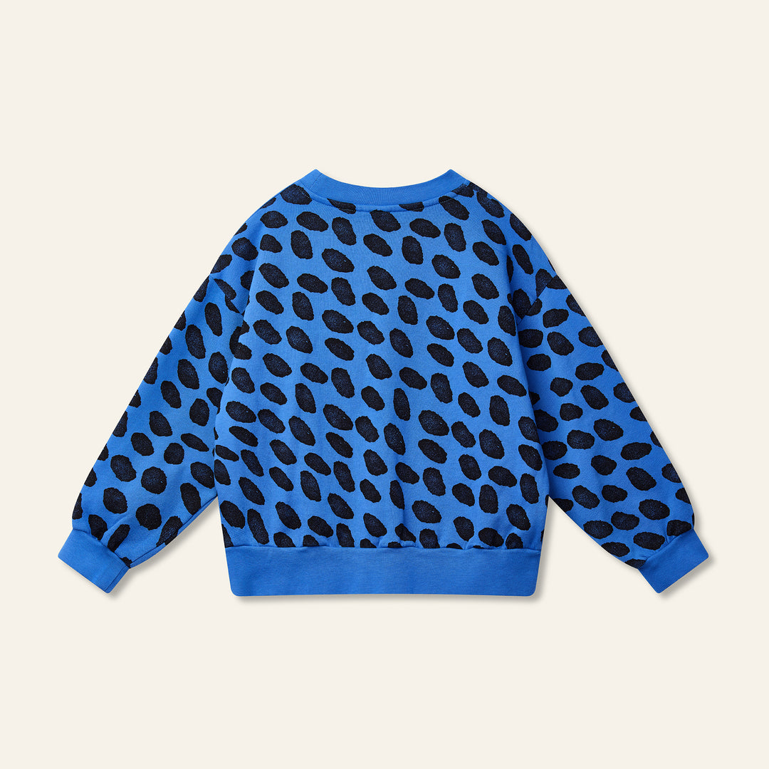 top l/s dash eyes sweatshirt - true blue/black