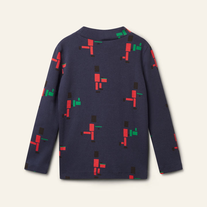 top l/s lento mockneck - navy