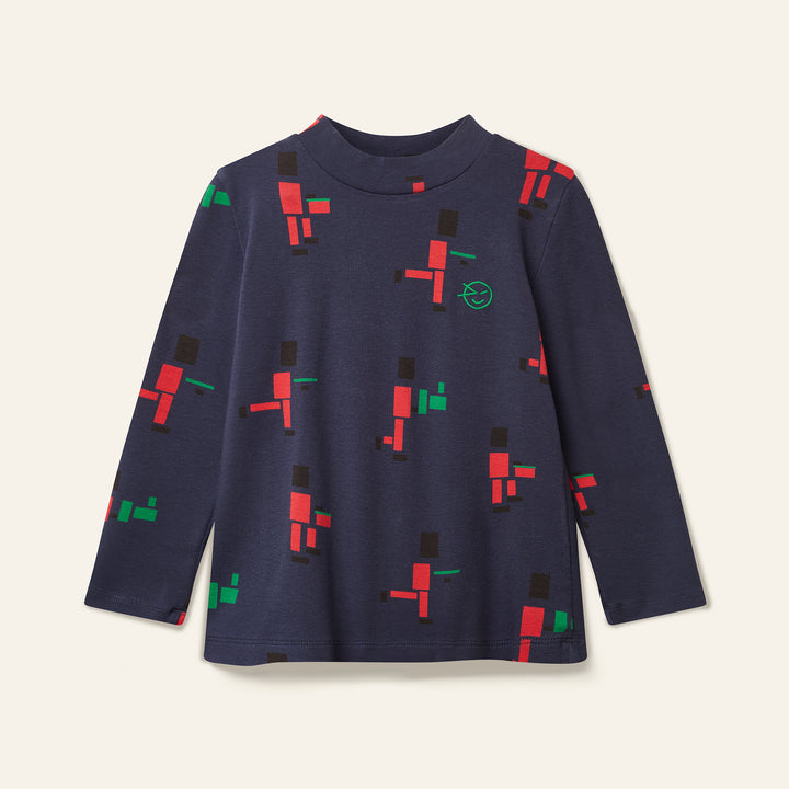 top l/s lento mockneck - navy