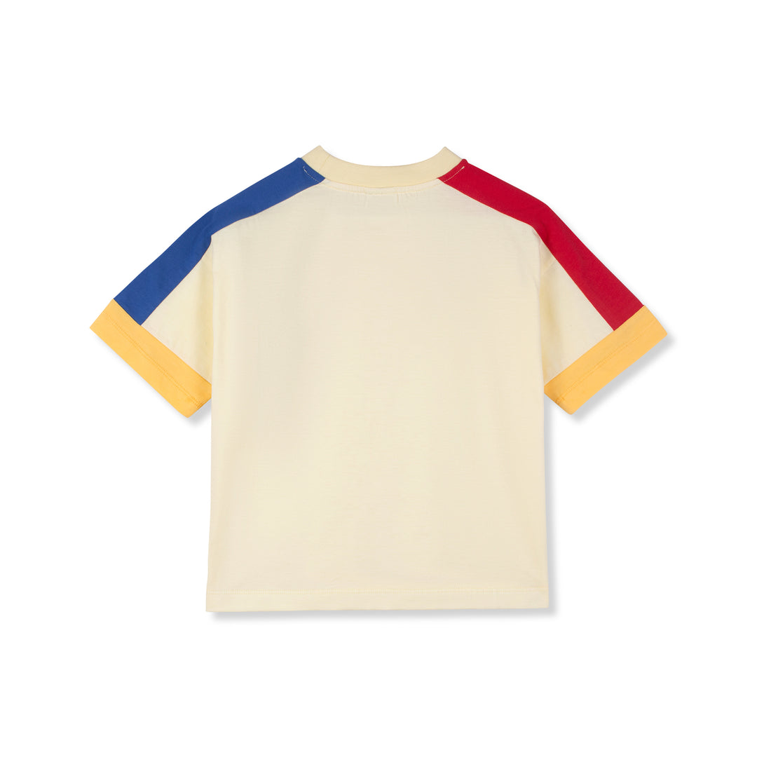 tee s/s color block - lemon