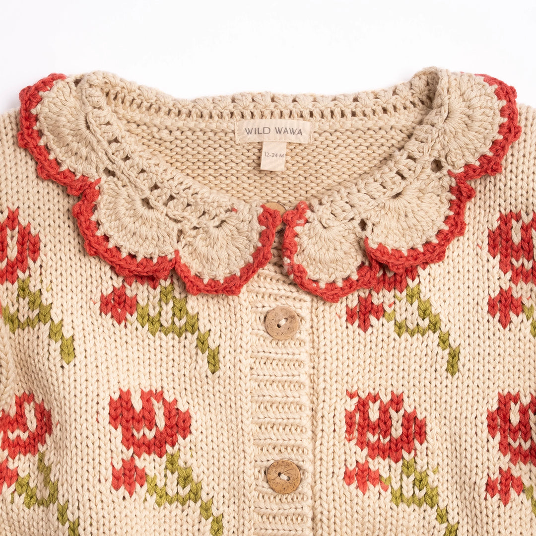 cardigan - rouge bloom