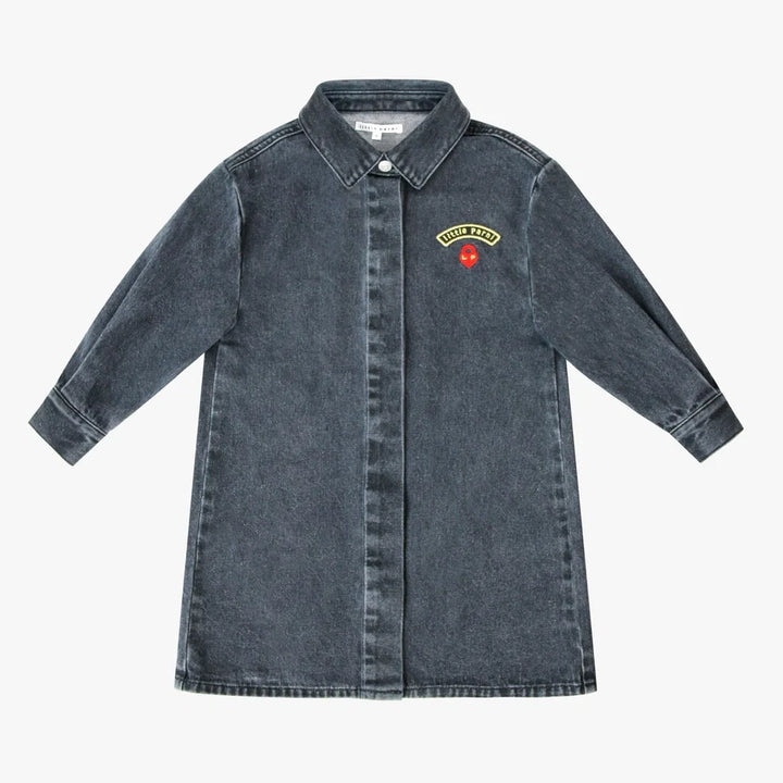 dress denim logo shirt style - black denim