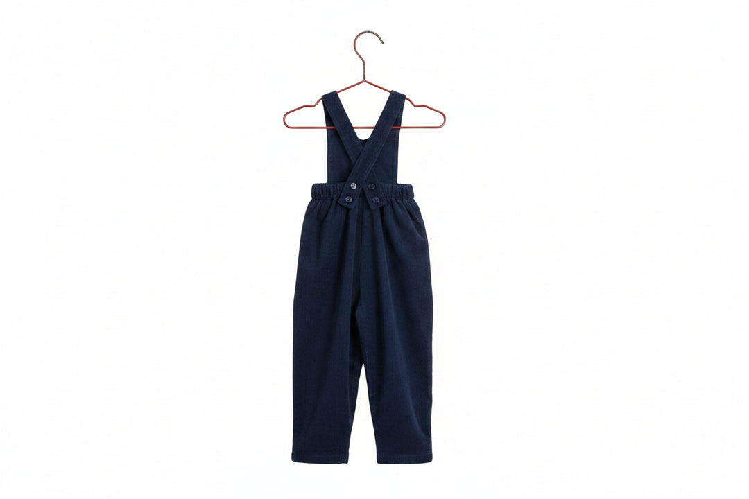 one piece soft corduroy romper - navy