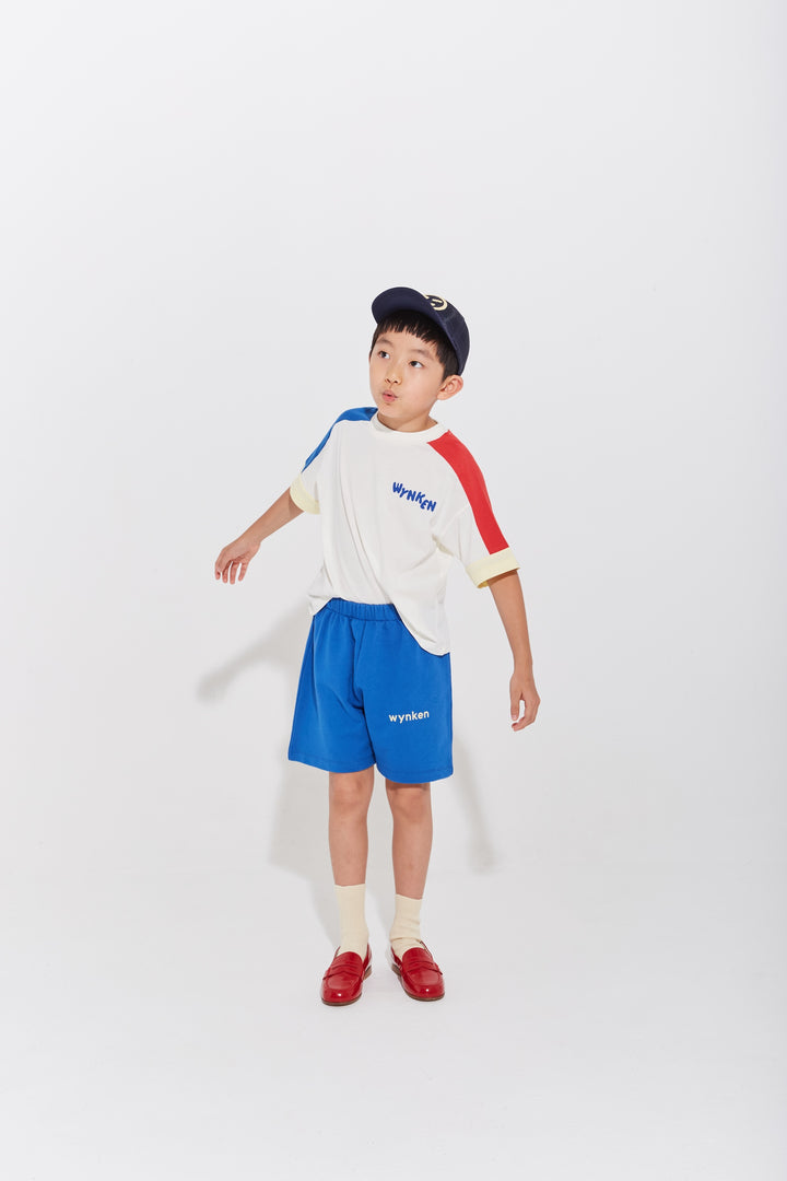 tee s/s color block - ecru