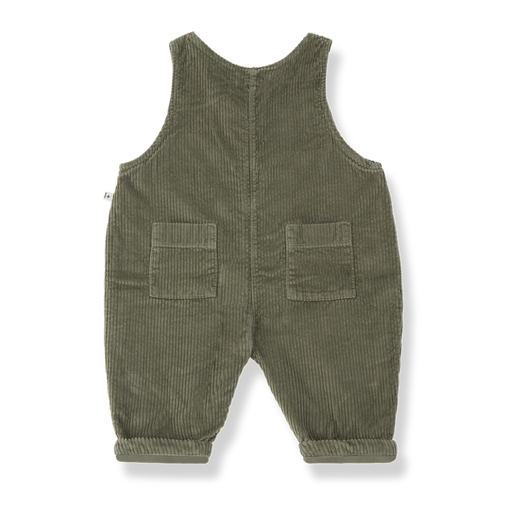 one piece corduroy long overalls - khaki