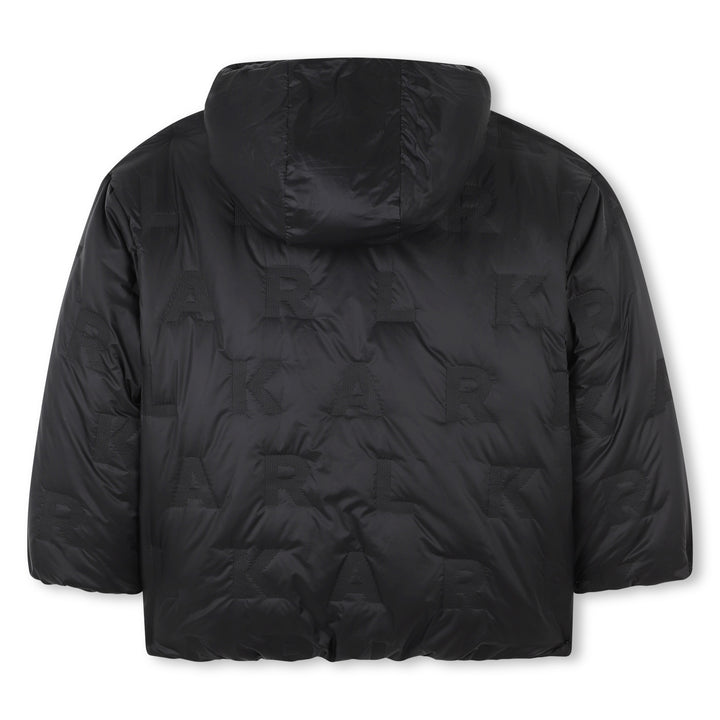 jacket logo print puffer - black-09b