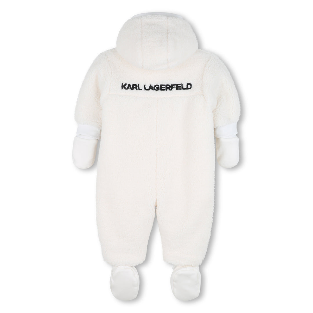 snowsuit sherpa zipper with gloves and booties - off white-195