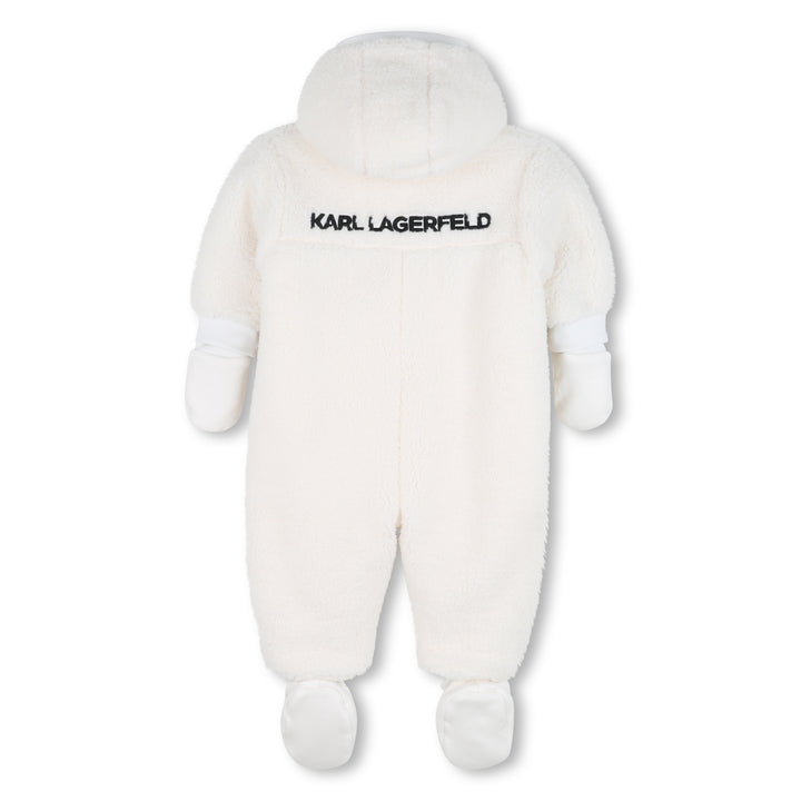 snowsuit sherpa zipper with gloves and booties - off white-195