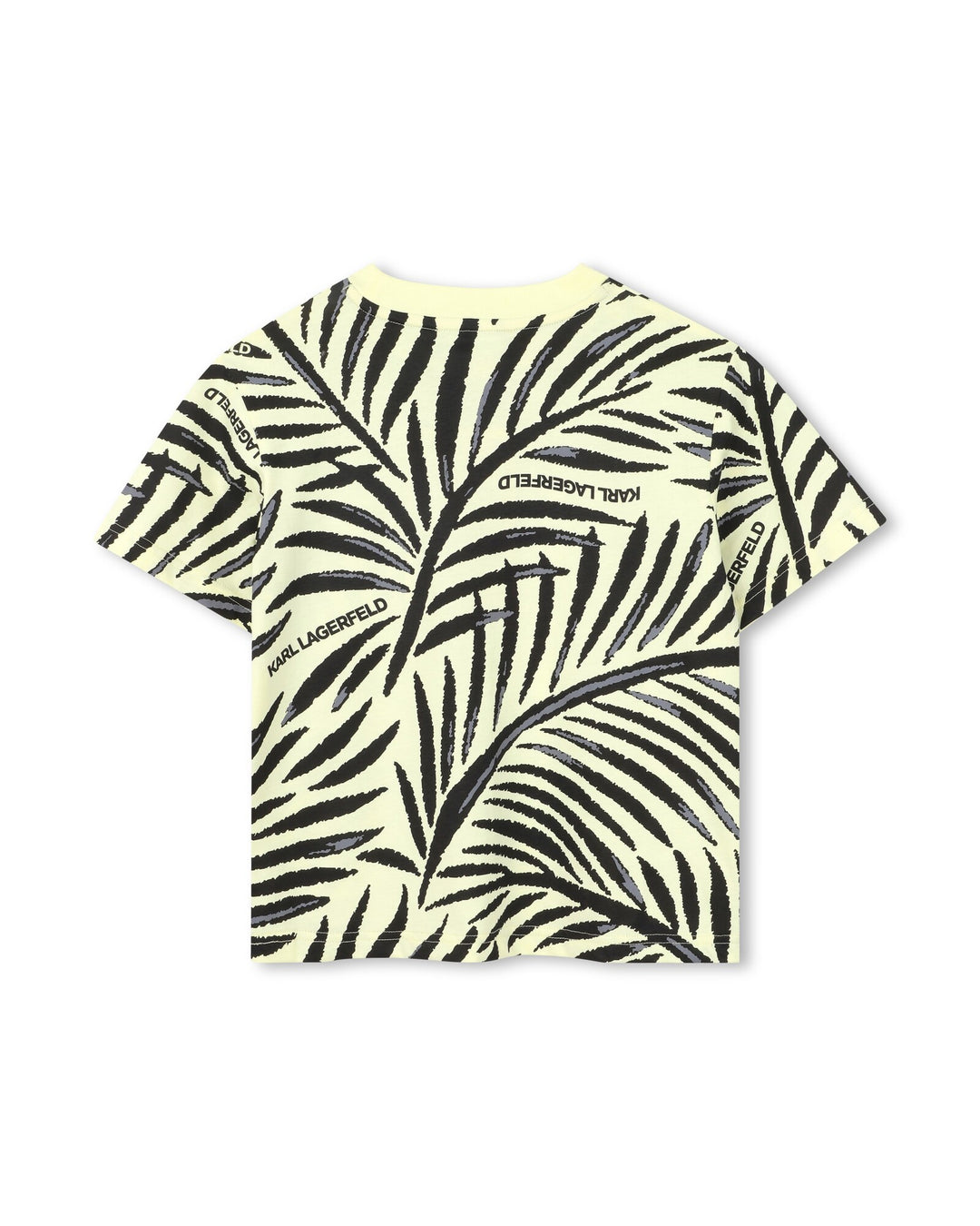 tee s/s leaf print logo - wax yellow-556