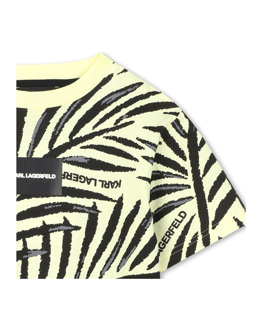 tee s/s leaf print logo - wax yellow-556