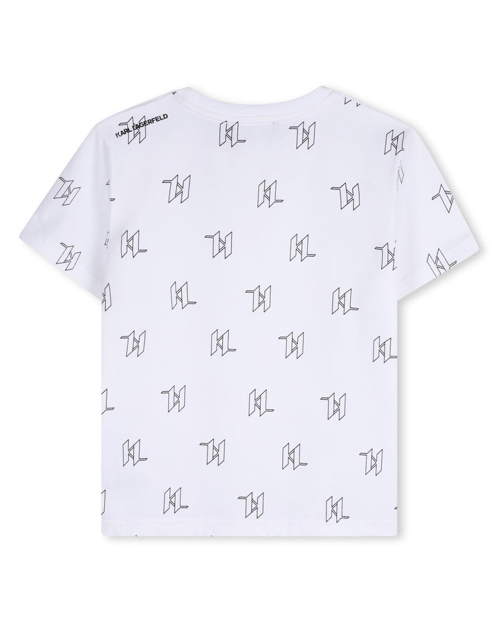 tee s/s allover logo - white-10p