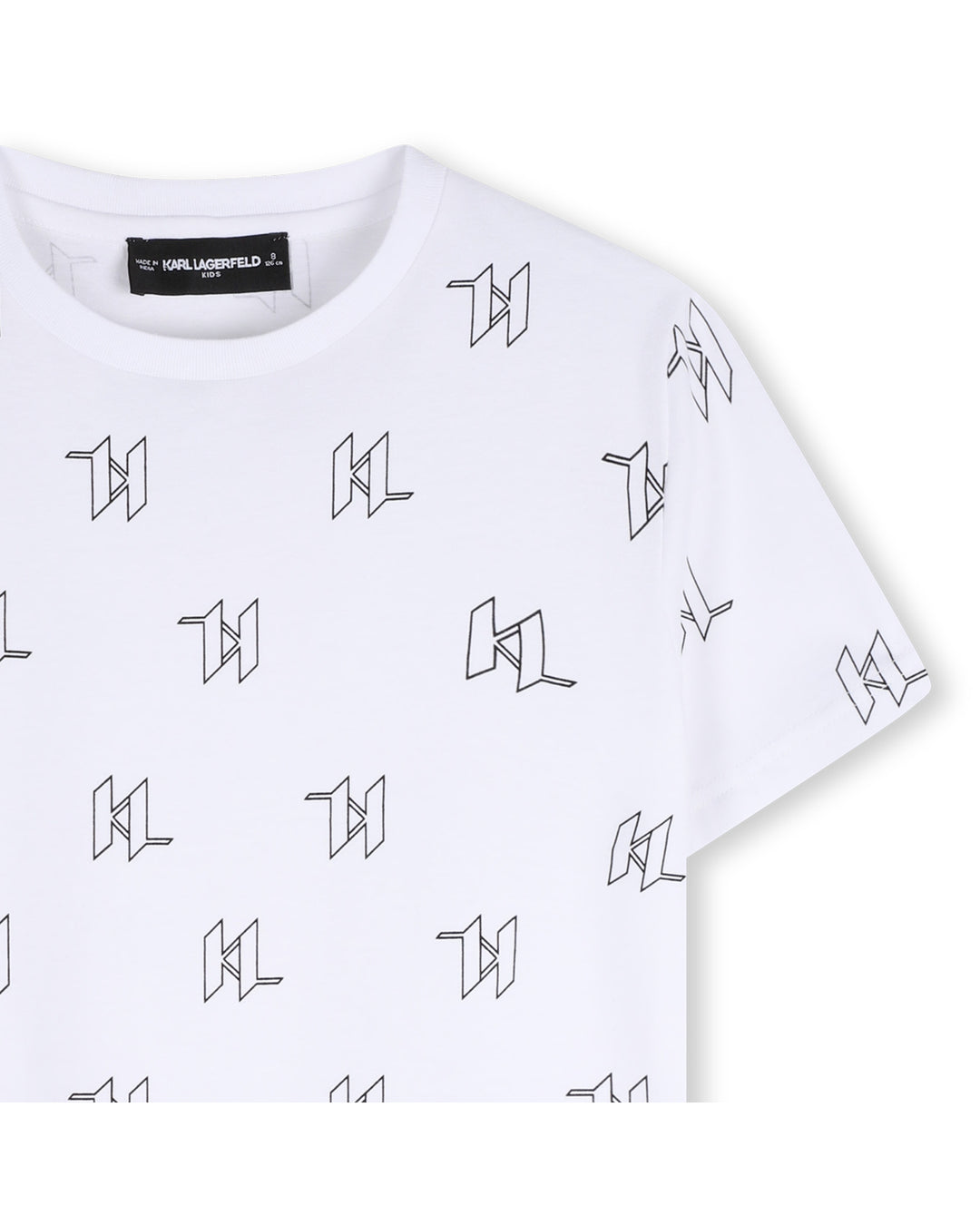 tee s/s allover logo - white-10p