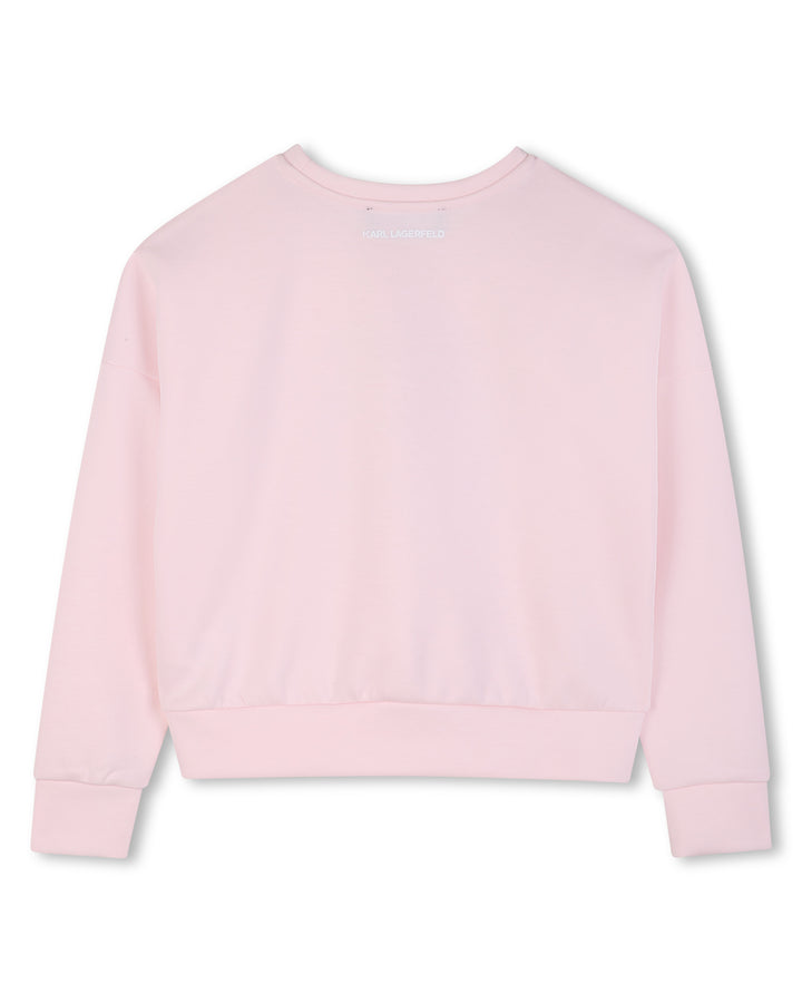 top l/s embroidered logo sweatshirt - pink-46f