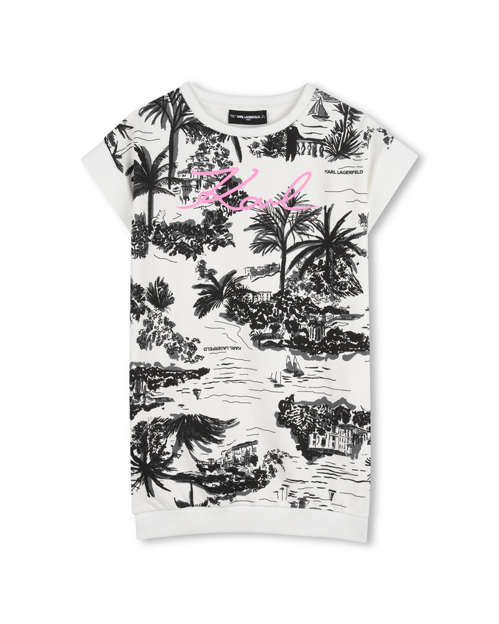 dress s/s tropical logo sweat - off white black-n70