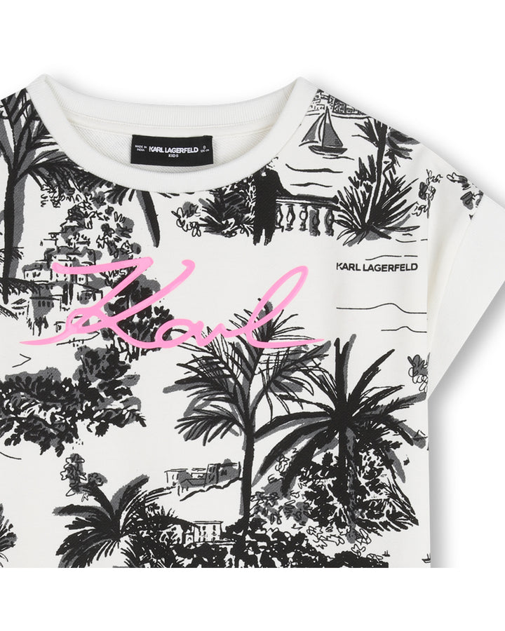 dress s/s tropical logo sweat - off white black-n70